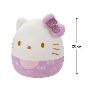 М'яка іграшка SQUISHMALLOWS – ХЕЛОУ КІТТІ В ПУРПУРОВОМУ (20 cm) (SQSN00499)
