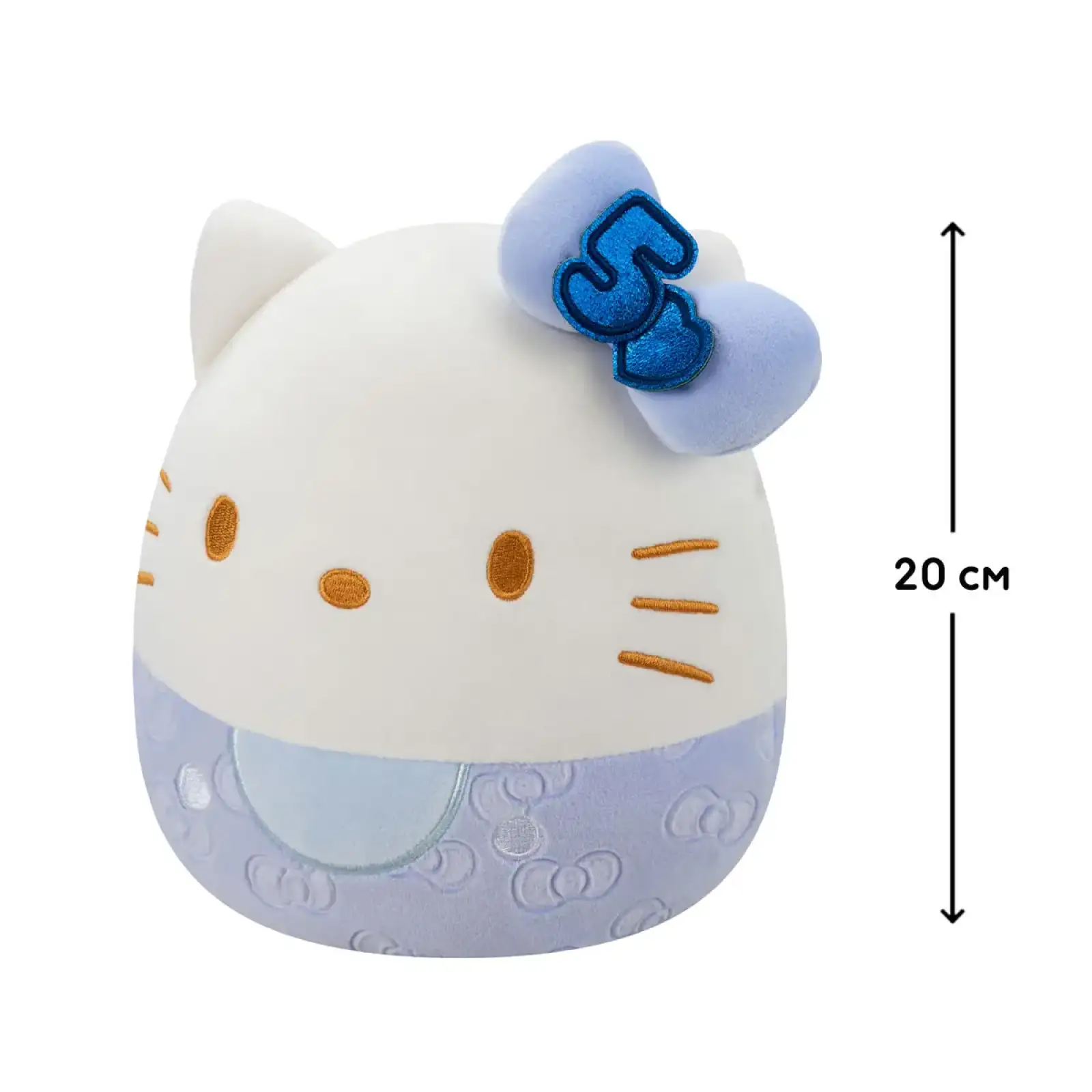 Мягкая игрушка SQUISHMALLOWS – ХЕЛЛОУ КИТТИ В СИНЕМ (20 cm) (SQSN00500)