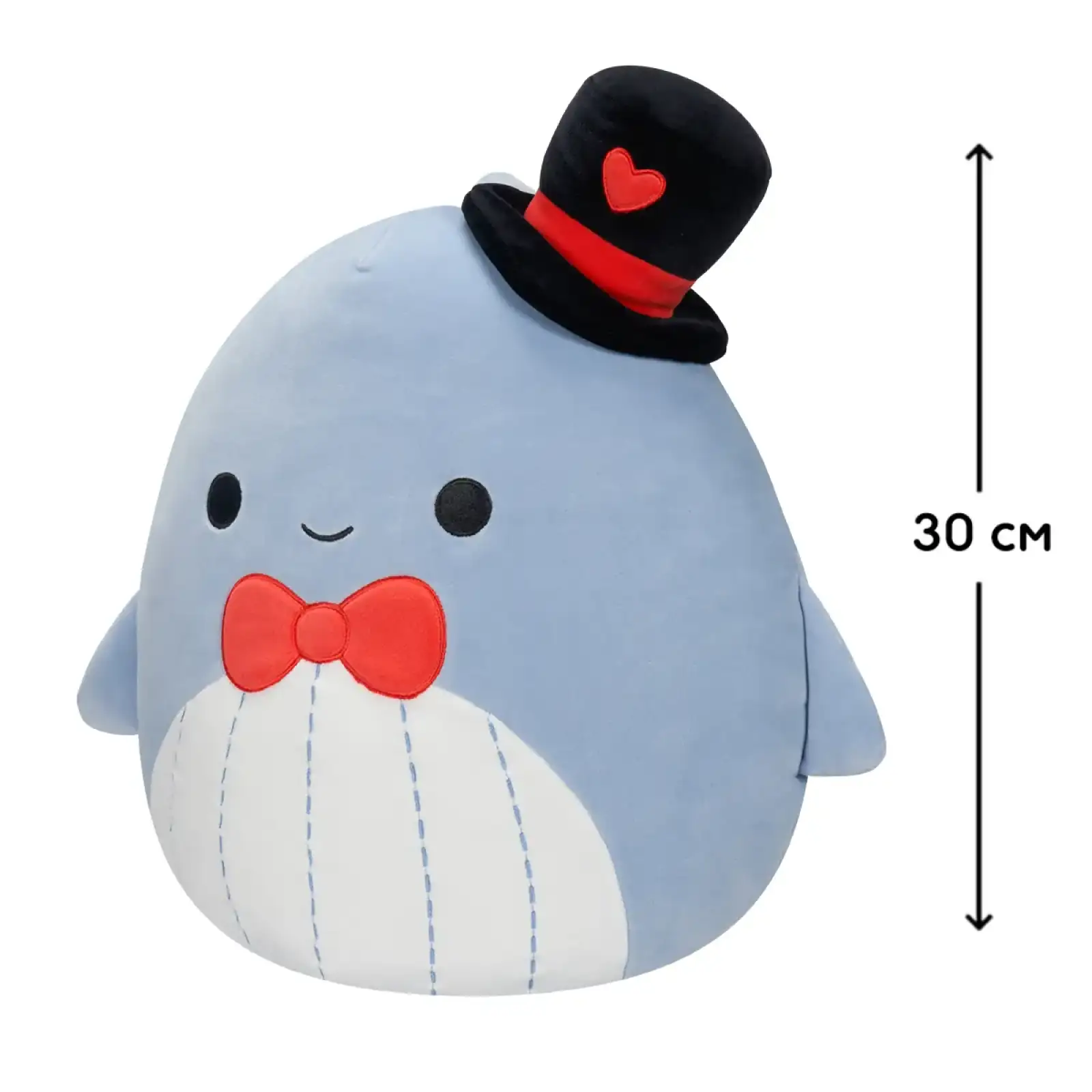 М'яка іграшка SQUISHMALLOWS – СИНІЙ КИТ САМІР (30 cm) (SQVA00873)
