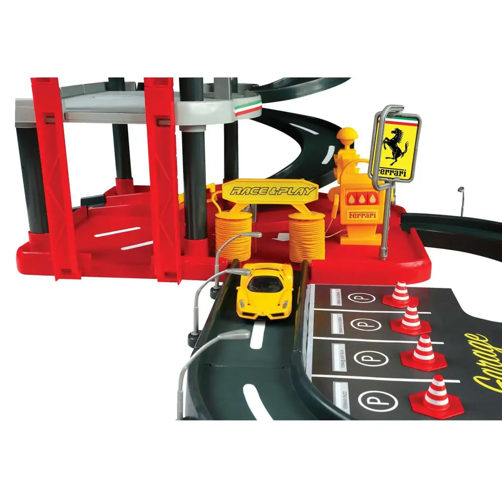 Ігровий набір - ГАРАЖ FERRARI (3 рівні, 2 машинки 1:43) Bburago (18-31204)