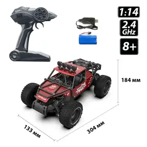 Автомобіль OFF-ROAD CRAWLER з р/к - RACE (матовий червоний, метал. корпус, акум.6V, 1:14) Sulong Toys (SL-309RHMR)