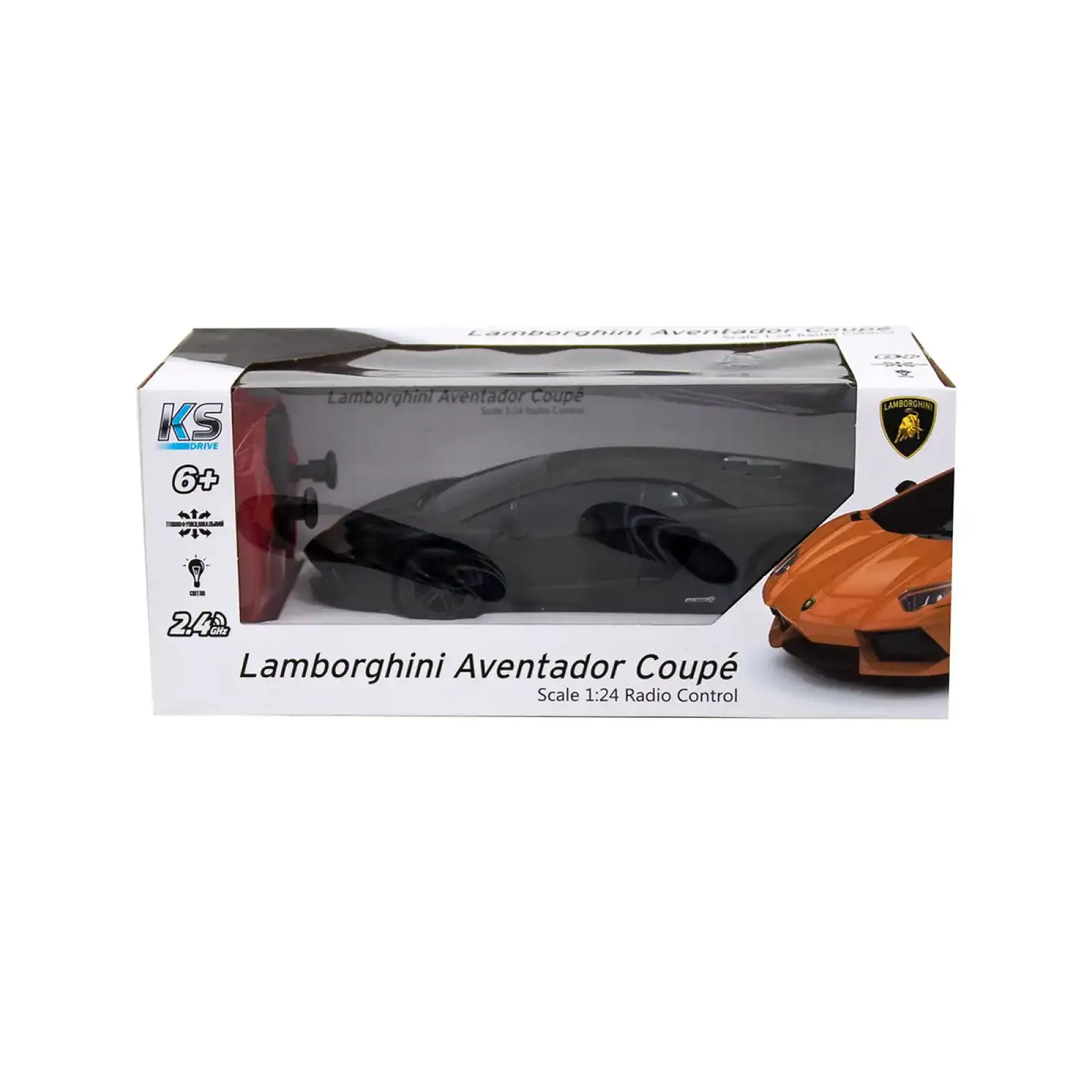 Автомобіль KS DRIVE на р/к - LAMBORGHINI AVENTADOR LP 700-4 (1:24, 2.4Ghz, чорний) (124GLBB)