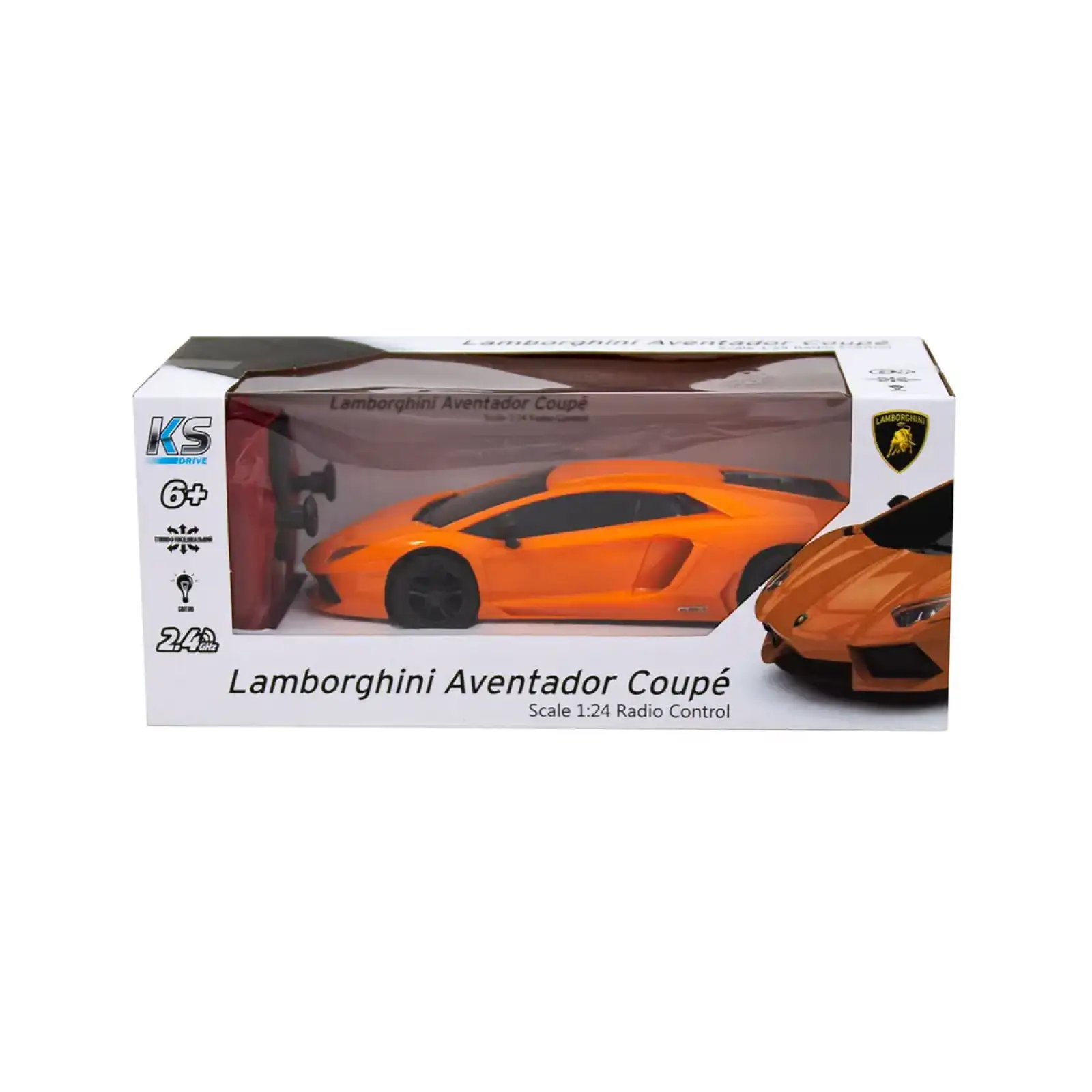 Автомобіль KS DRIVE на р/к - LAMBORGHINI AVENTADOR LP 700-4 (1:24, 2.4Ghz, оранжевий) (124GLBO)