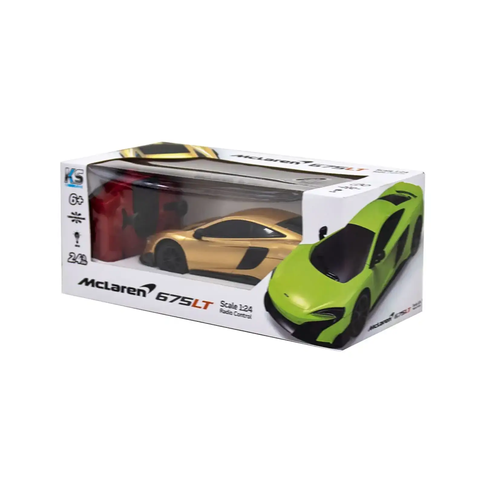 Автомобіль KS DRIVE на р/к - MCLAREN 675LT (1:24, 2.4Ghz, золотий) (124GMGL)