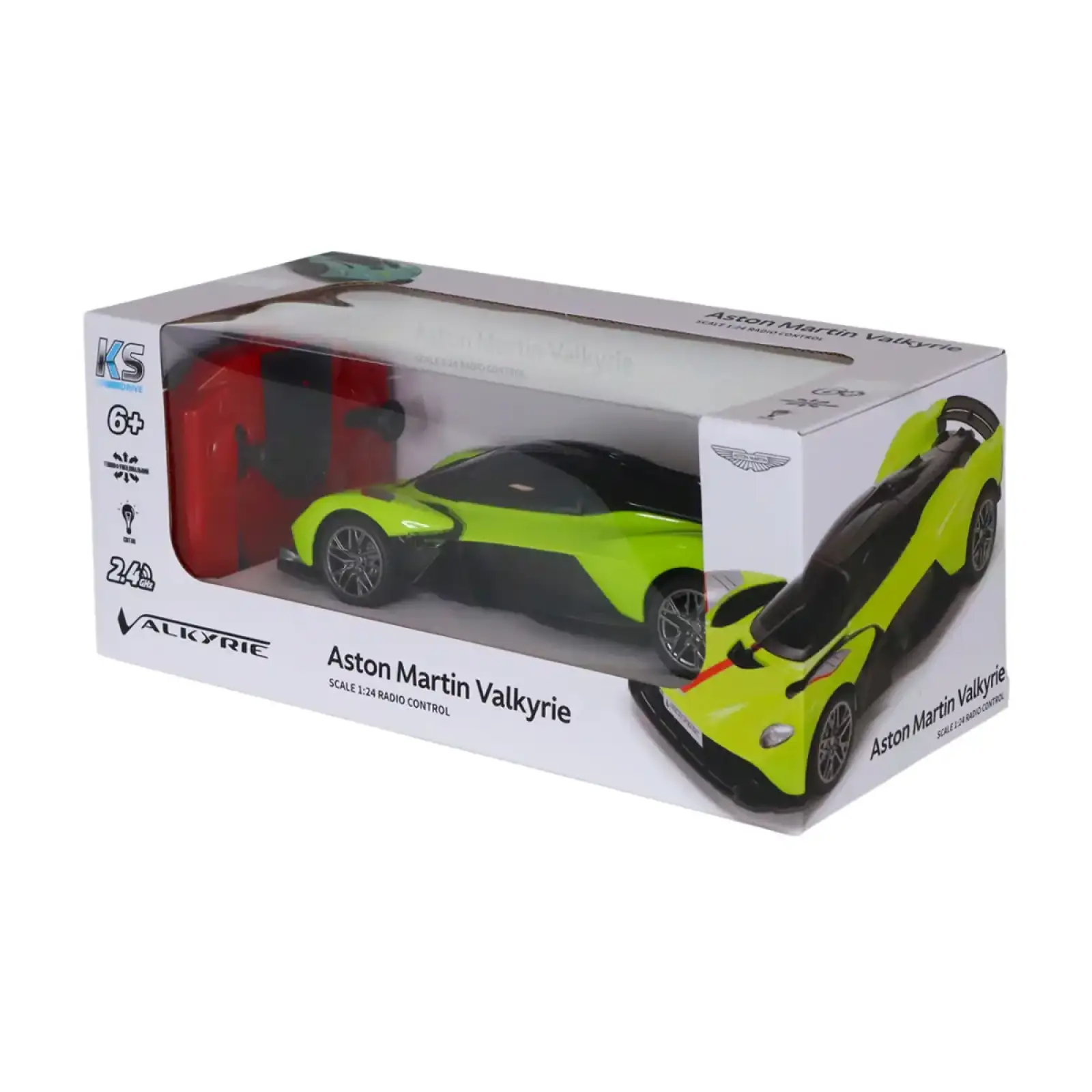 Автомобиль KS DRIVE на р/у - ASTON MARTIN VALKYRIE (1:24, 2.4 ГГц, зелёный) (250GAVGG)