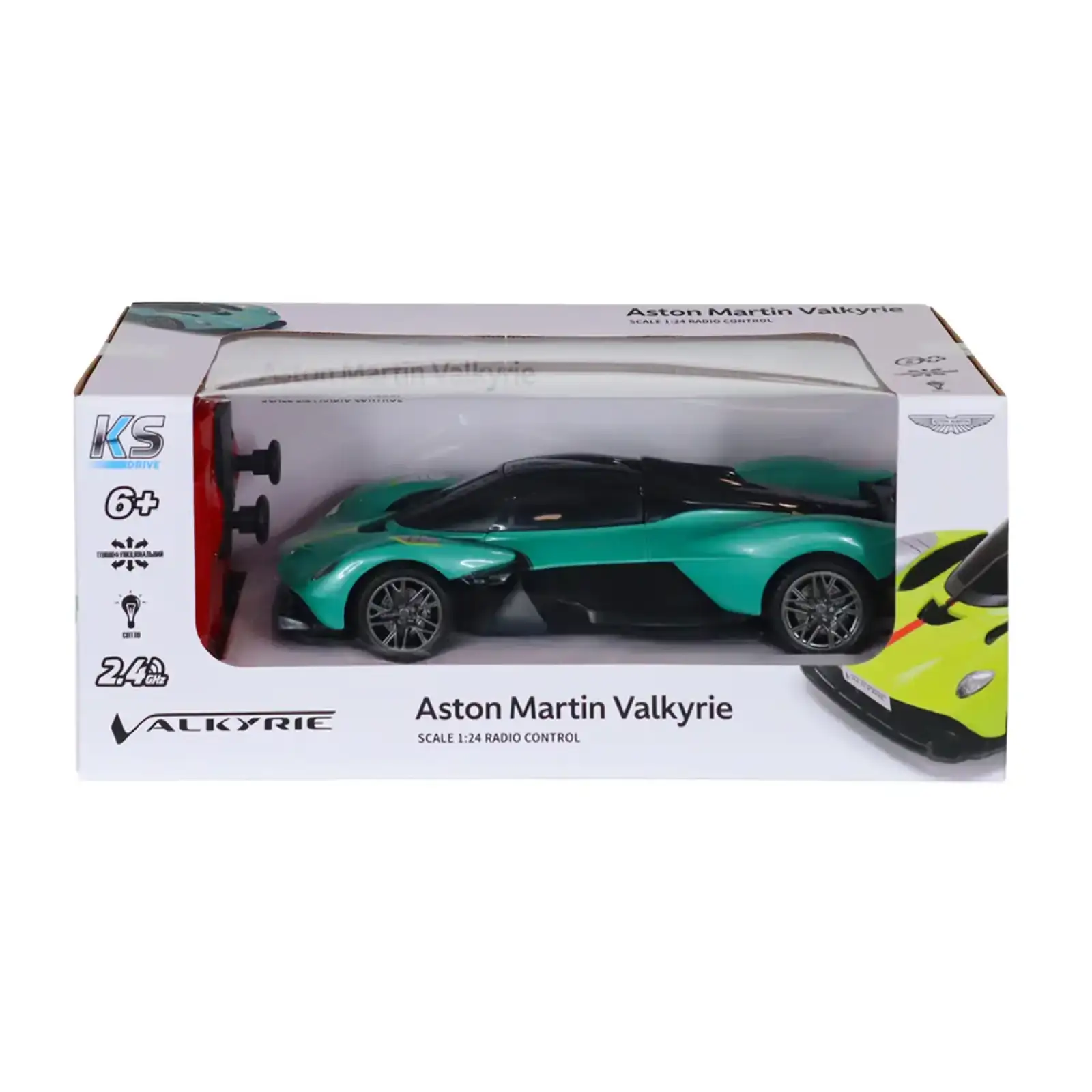 Автомобиль KS DRIVE на р/у - ASTON MARTIN VALKYRIE (1:24, 2.4 ГГц, шалфейный) (250GAVGS)