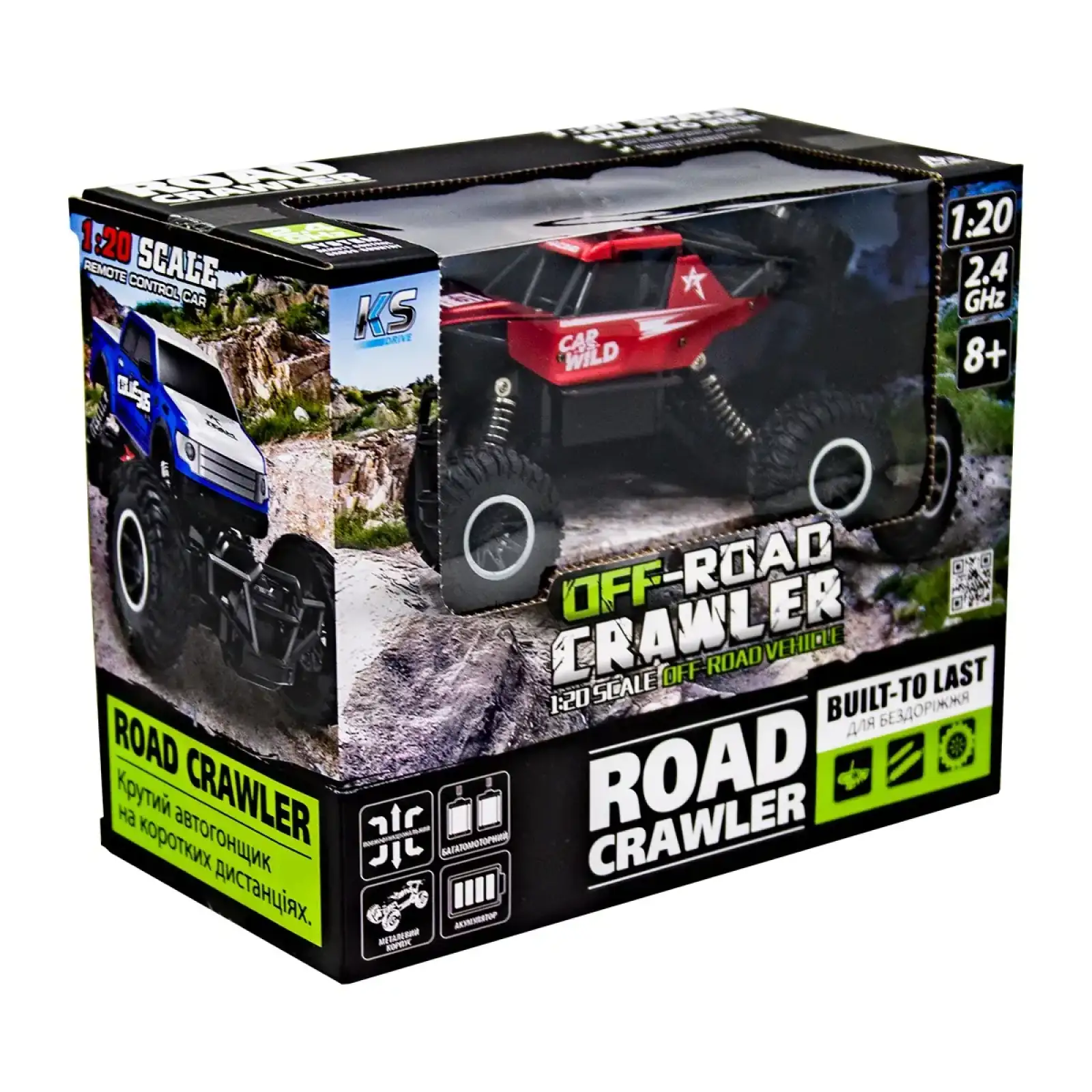 Автомобіль OFF-ROAD CRAWLER з р/к - CAR VS WILD (червоний, акум. 3,6V, метал. корпус, 1:20) Sulong Toys (SL-109AR)