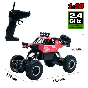 Автомобіль OFF-ROAD CRAWLER з р/к - CAR VS WILD (червоний, акум. 3,6V, метал. корпус, 1:20) Sulong Toys (SL-109AR)