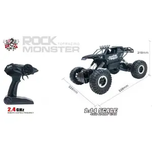 Автомобиль OFF-ROAD CRAWLER на р/у – WHERE THE TRAIL ENDS (матов.черн., аккум.7.2V, мет.корпус,1:14) Sulong Toys (SL-121RHMBl)