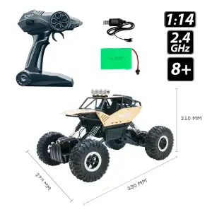 Автомобіль OFF-ROAD CRAWLER з р/к - FORCE (золотий, акум. 7.2V, метал. корпус, 1:14) Sulong Toys (SL-122RHG)