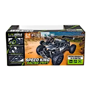 Автомобіль OFF-ROAD CRAWLER з р/к - SPEED KING (чорний металік, метал. корпус, акум. 6V, 1:14) Sulong Toys (SL-153RHMBl)