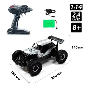 Автомобіль OFF-ROAD CRAWLER з р/к - SPEED KING (сірий, метал. корпус, акум. 6V, 1:14) Sulong Toys (SL-153RHMGR)