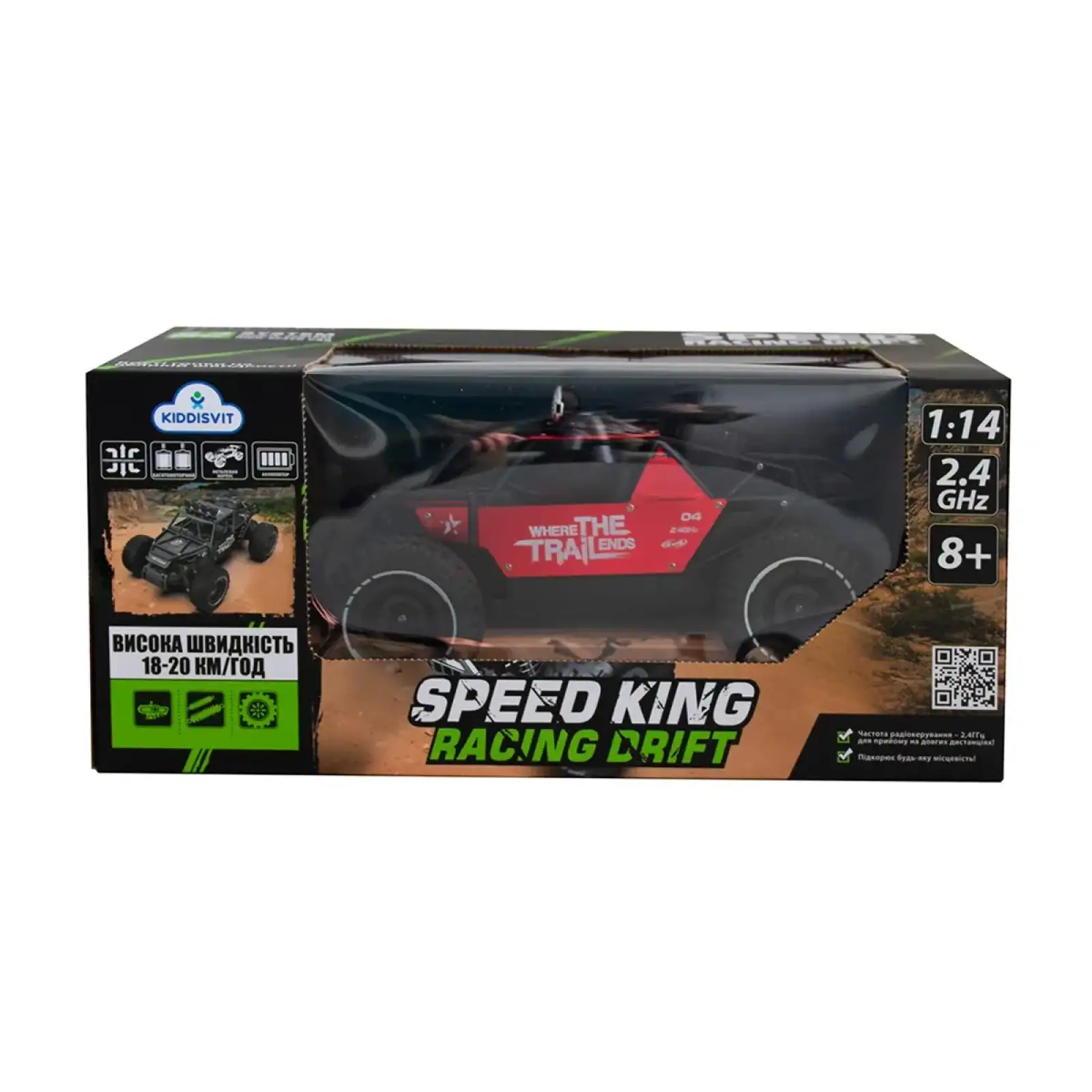 Автомобіль OFF-ROAD CRAWLER з р/к - RACE (матовий червоний, метал. корпус, акум.6V, 1:14) Sulong Toys (SL-309RHMR)