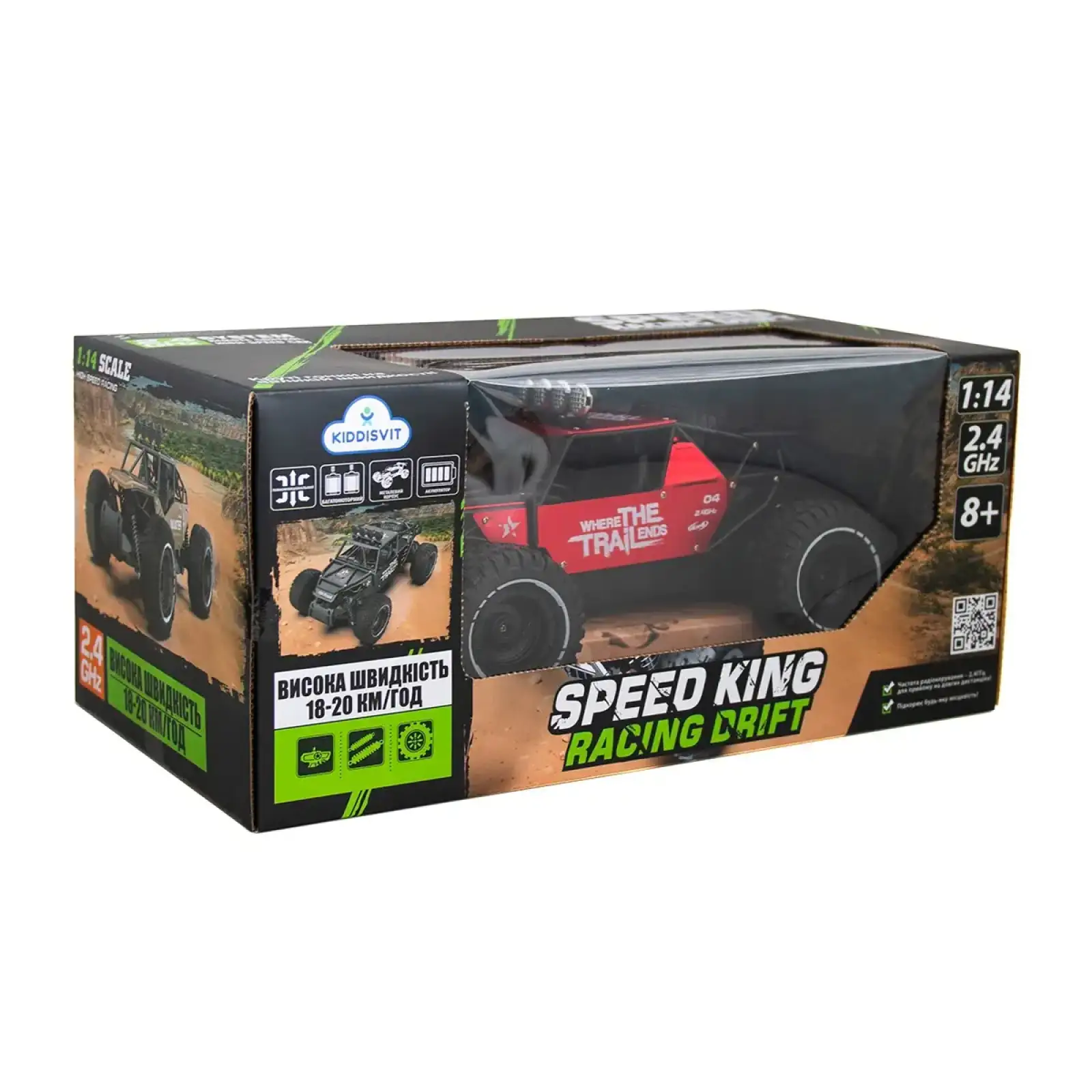 Автомобіль OFF-ROAD CRAWLER з р/к - RACE (матовий червоний, метал. корпус, акум.6V, 1:14) Sulong Toys (SL-309RHMR)