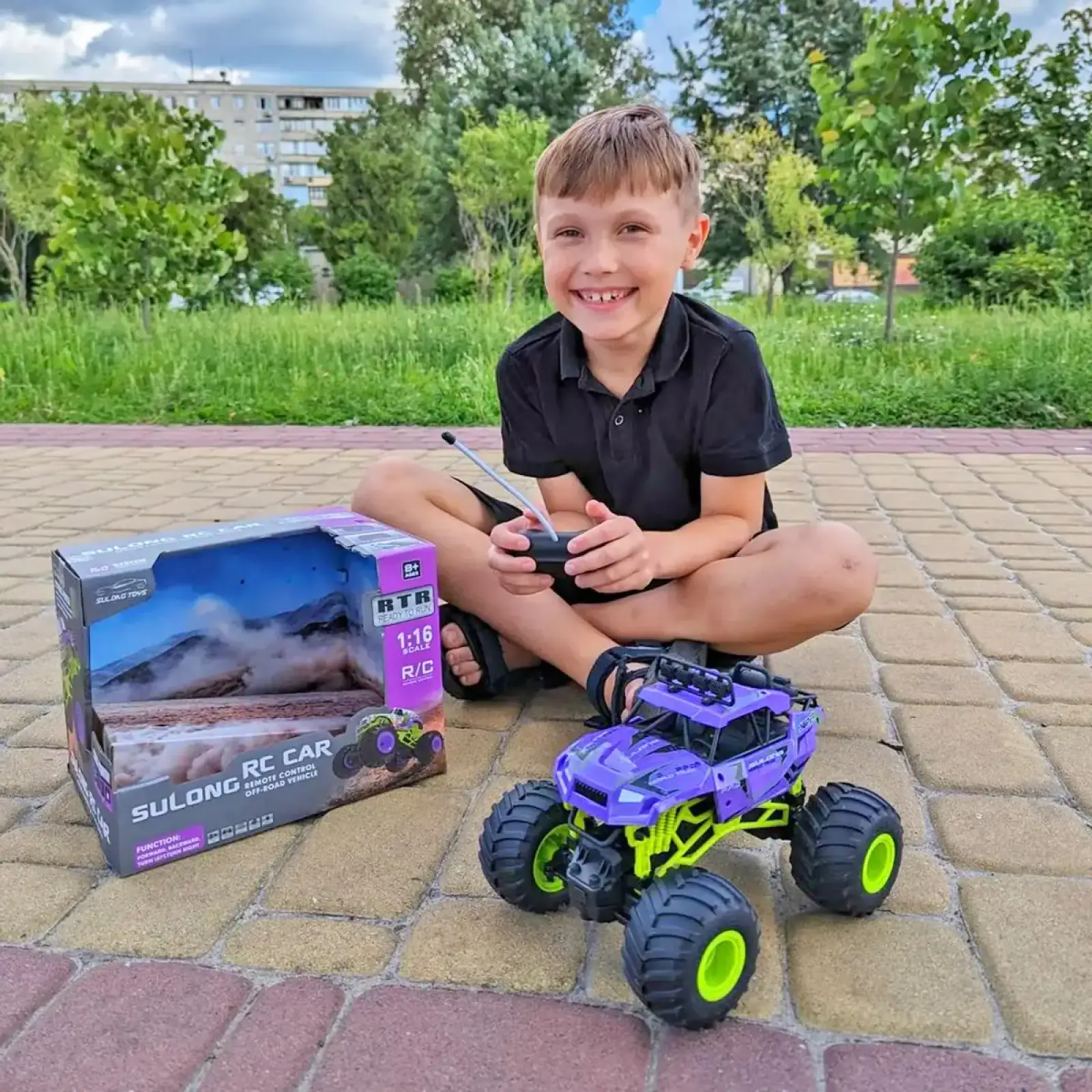 Автомобіль BIGFOOT OFF-ROAD з р/к – VIOLET (1:16, 27 МГц (MHz)) Sulong Toys (SL-358RHV)
