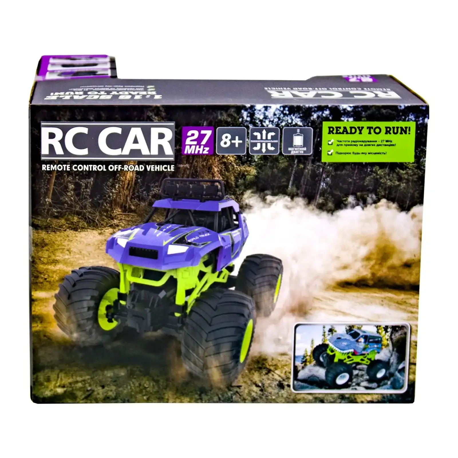 Автомобіль BIGFOOT з р/к – DINOSAUR (1:16, 27 МГц (MHz)) Sulong Toys (SL-360RHGR)