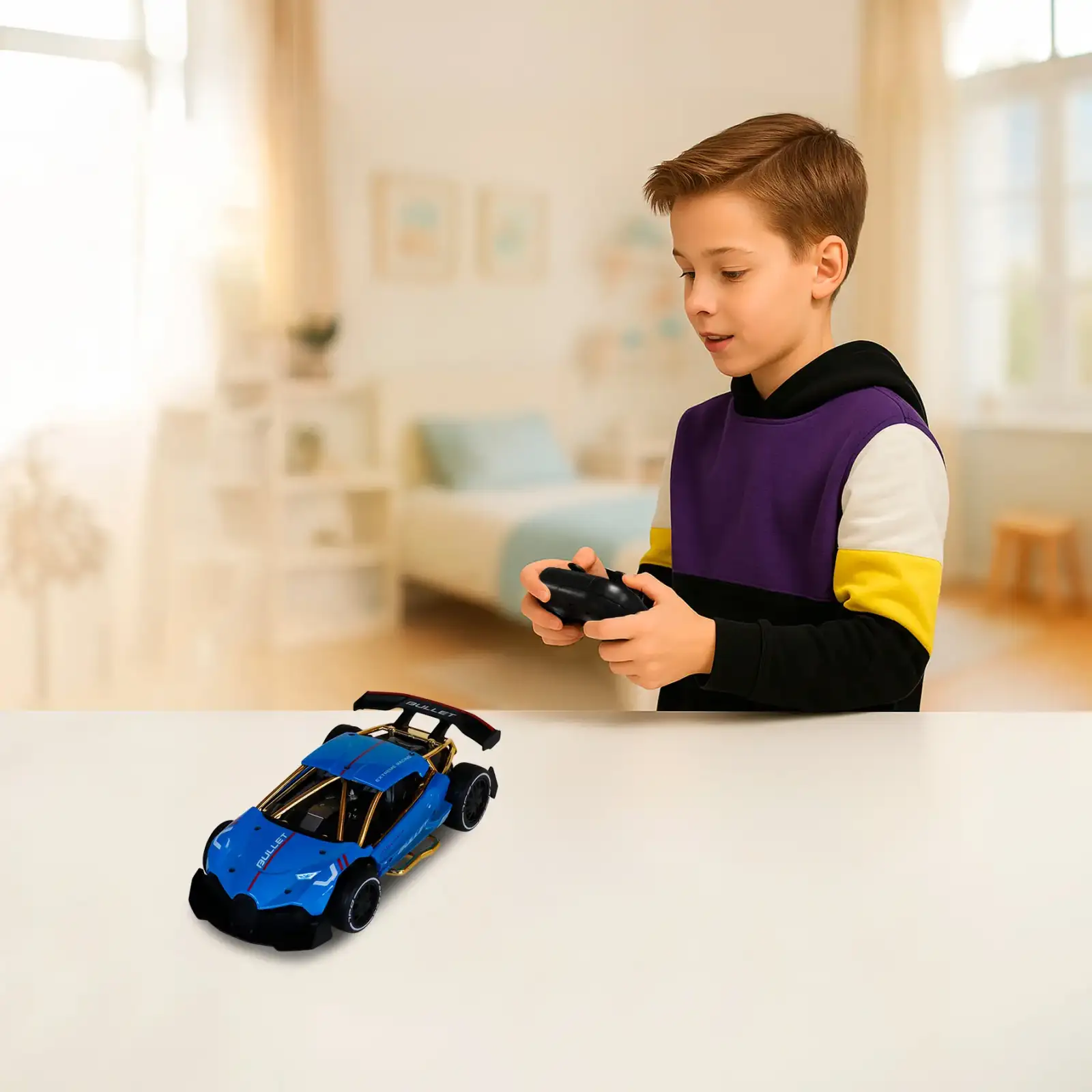 Автомобиль KS DRIVE на р/у - EXTREME RACING (металл. корпус, аккум. 3.7V, 2,4 ГГц, голубой) (SL-8213ARHB)