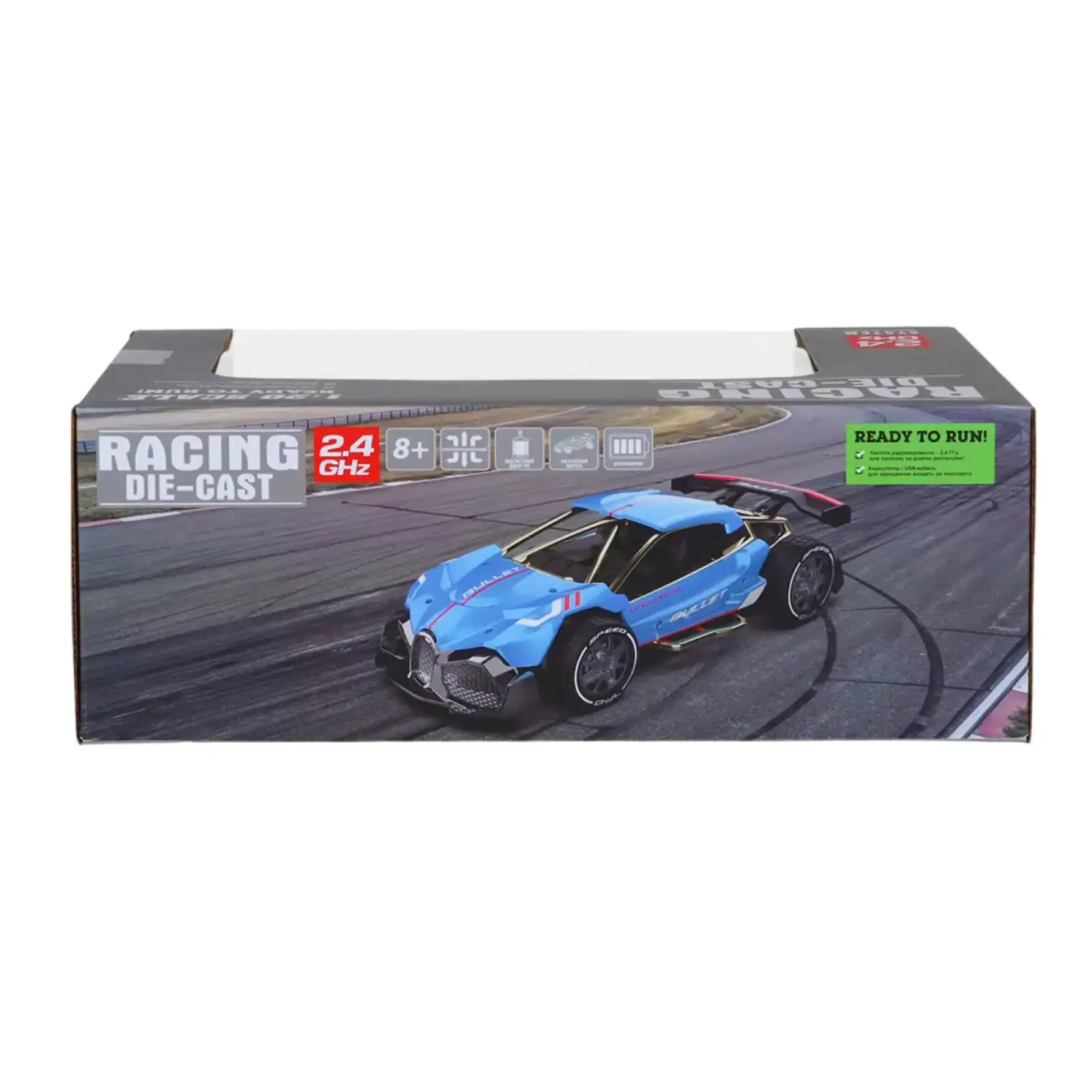 Автомобиль KS DRIVE на р/у - EXTREME RACING (металл. корпус, аккум. 3.7V, 2,4 ГГц, голубой) (SL-8213ARHB)