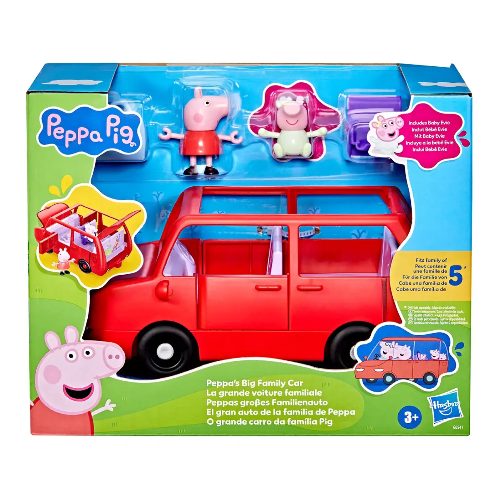 Игровой набор PEPPA FIGURINES – БОЛЬШОЙ СЕМЕЙНЫЙ АВТОМОБИЛЬ ПЕППИ Peppa Pig (G0541)