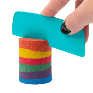Набор песка для детского творчества - KINETIC SAND РАДУЖНЫЙ МИКС (3 цвета, 383 g, аксесс.) (71474)