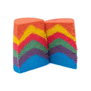 Набор песка для детского творчества - KINETIC SAND РАДУЖНЫЙ МИКС (3 цвета, 383 g, аксесс.) (71474)