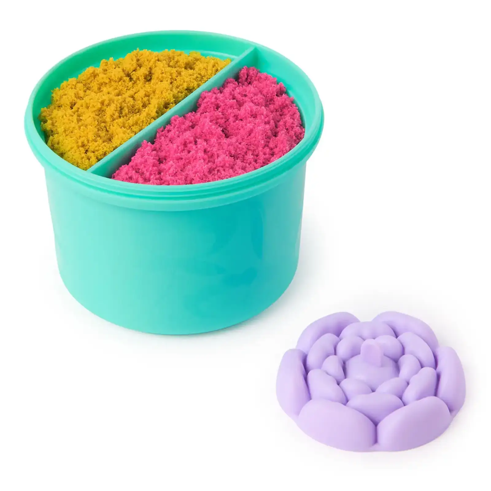 Набір піску для творчості - KINETIC SAND КАЗКОВІ КВІТИ (2 кольори, 227 g, аксес.) (71677)