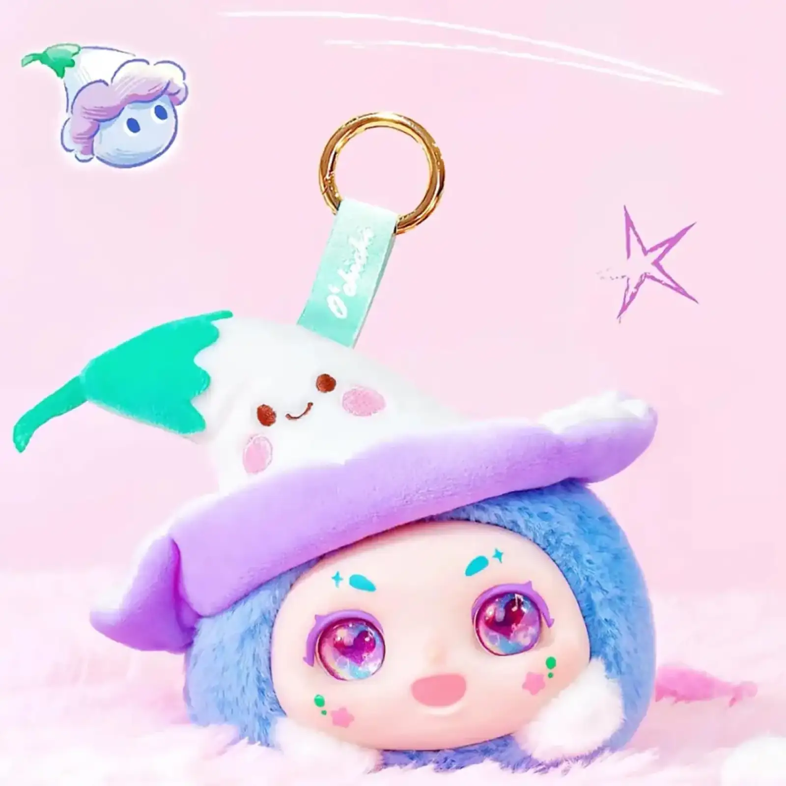 Коллекционная мягкая игрушка с кольцом POP TOP Kimmon - МИЛАШКИ В ШЛЯПКАХ (в дисп., в асс.) (556022)
