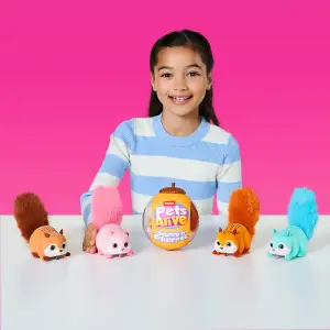 Интерактивная игрушка PETS ALIVE S1 – БЕЛОЧКА (розовый) Pets & Robo Alive (9565B)