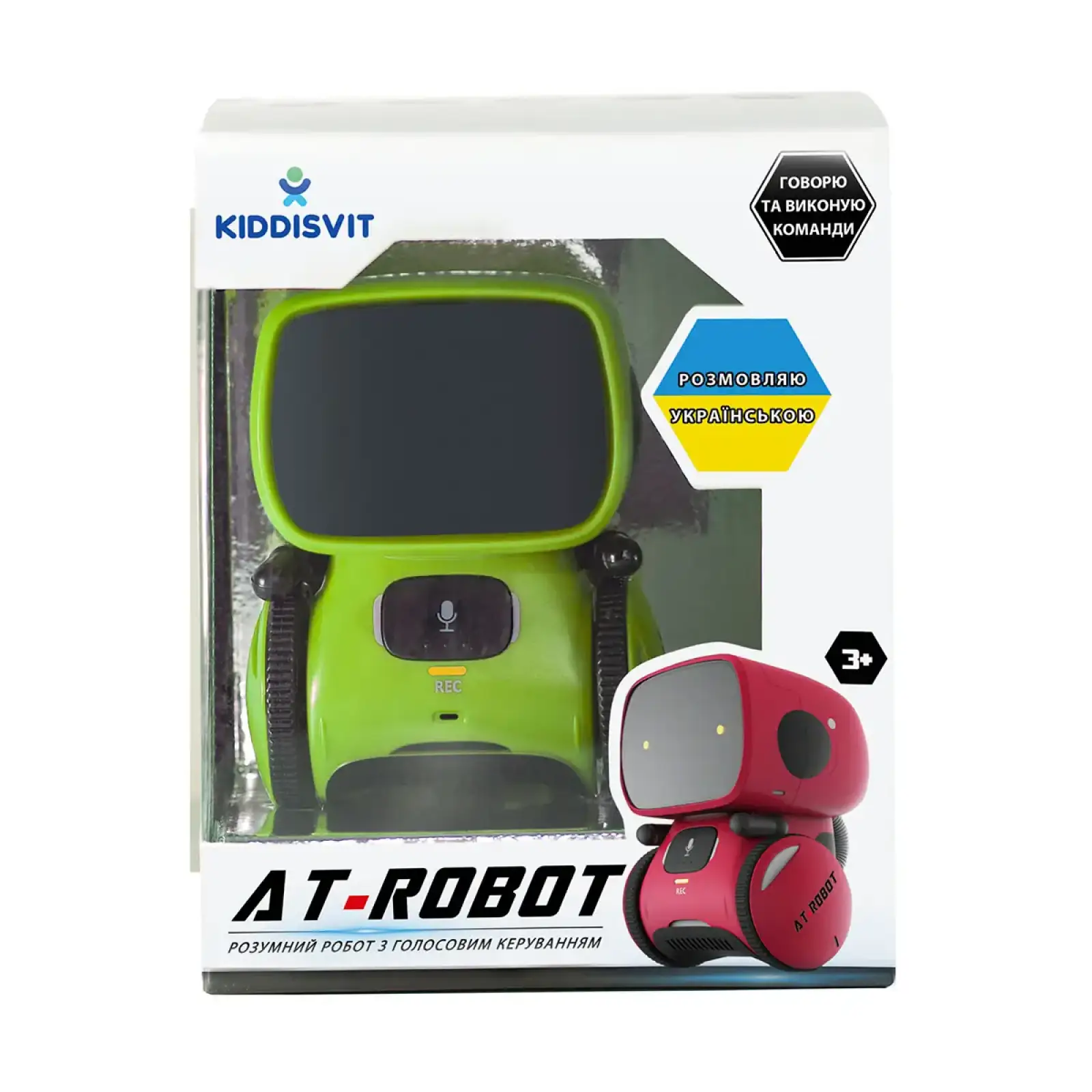 Интерактивный робот с голосовым управлением – AT-ROBOT (зелёный, озвуч.укр.) (AT001-02-UKR)