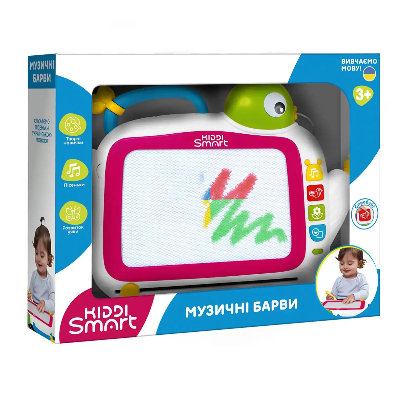 Развивающая магнитная доска KIDDI SMART - МУЗЫКАЛЬНЫЕ ЦВЕТА (украинский) (DM909-UA)