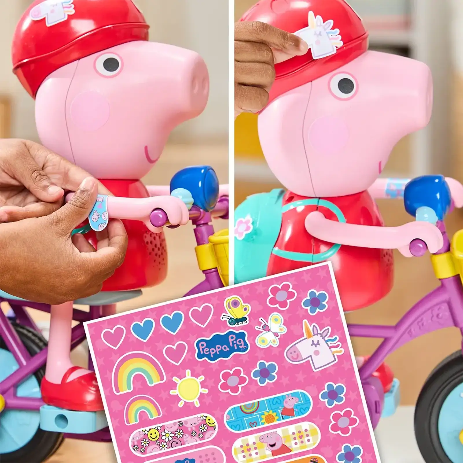 Інтерактивний ігровий набір PEPPA FIGURINES – ПЕППА НА ВЕЛОСИПЕДІ Peppa Pig (G2177)
