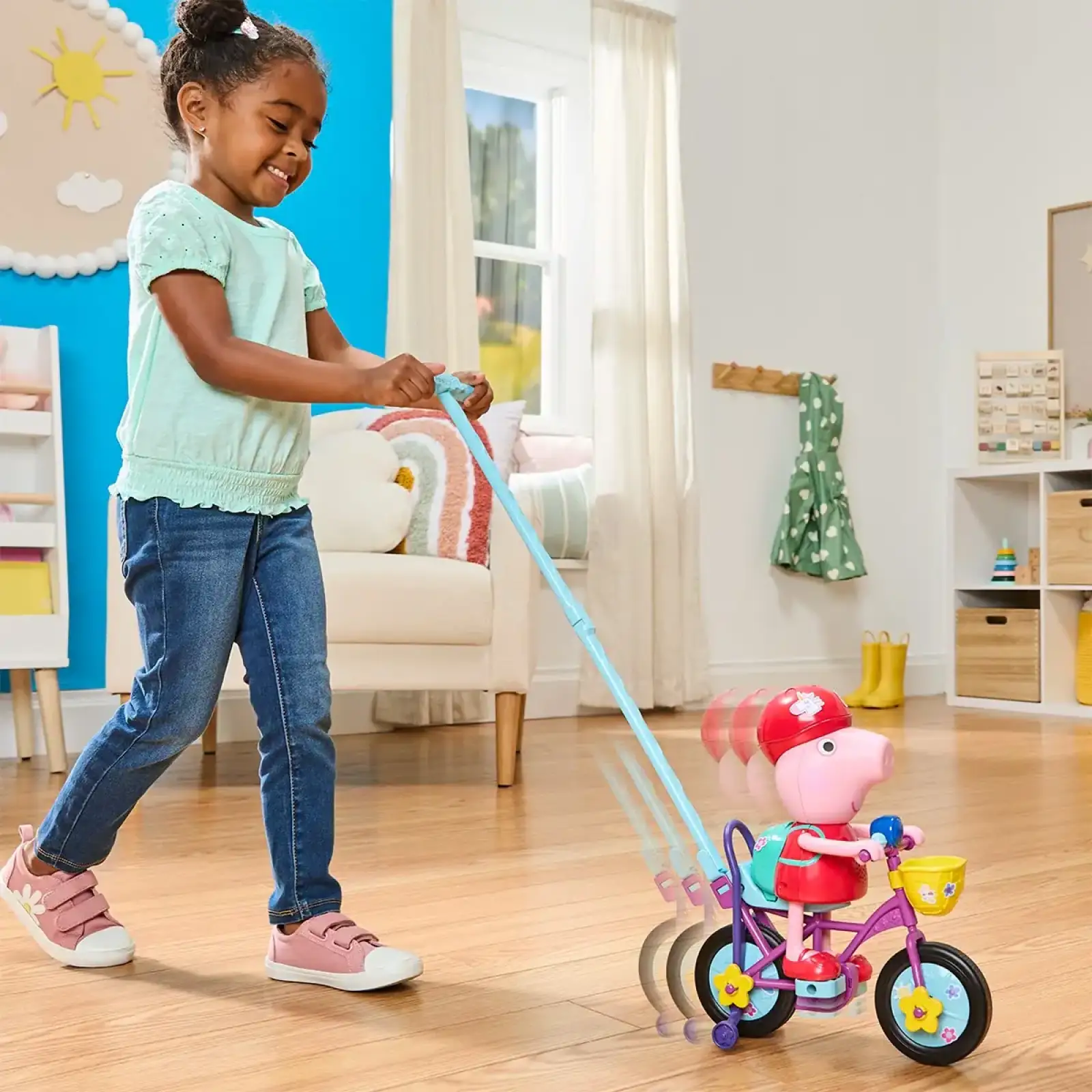Інтерактивний ігровий набір PEPPA FIGURINES – ПЕППА НА ВЕЛОСИПЕДІ Peppa Pig (G2177)