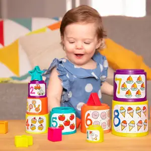 Игровой набор - СОРТЕР-ПИРАМИДКА: ДВА В ОДНОМ Battat Lite (BT2611Z)