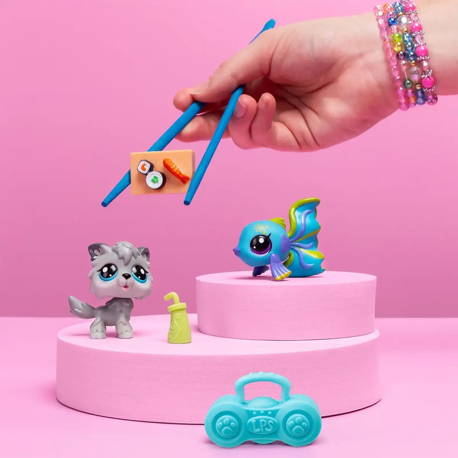 Игровой набор LITTLEST PET SHOP – РОК-Н-РОЛЬНЫЕ СУШИ (2 фигурки, аксесс.) (00526)