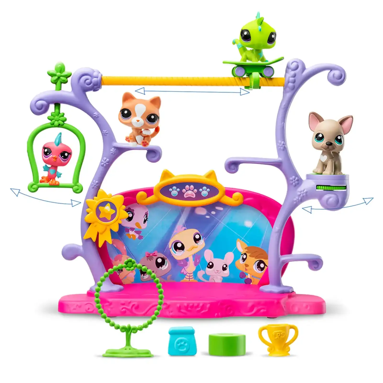 Игровой набор LITTLEST PET SHOP – ШОУ ТАЛАНТОВ (2 фигурки, сцена, аксесс.) (00558)