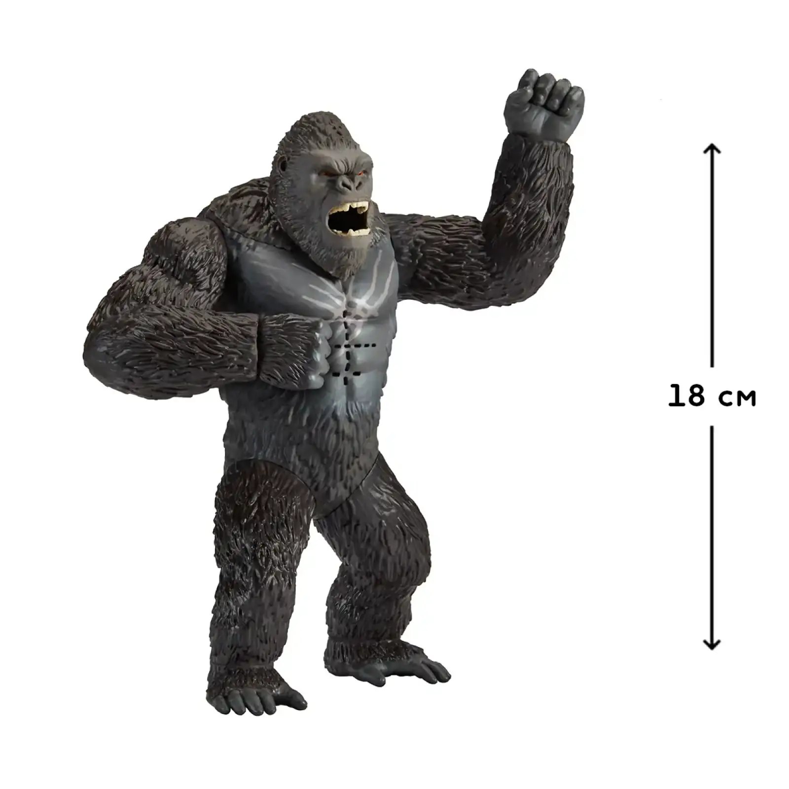 Фігурка GODZILLA X KONG – КОНГ ГОТОВИЙ ДО БОЮ (18 cm, звук) Godzilla vs. Kong (35507)
