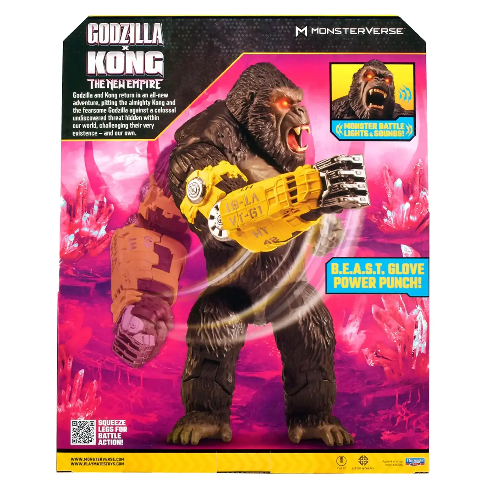 Фігурка GODZILLA X KONG – МЕГАПОТУЖНИЙ УДАР КОНГА (світло, звук) Godzilla vs. Kong (35585)