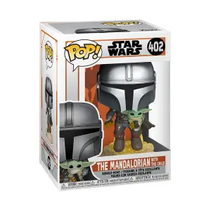 Игровая фигурка FUNKO POP! cерии "Мандалорец" ­ МАНДАЛОРЕЦ, ЛЕТЯЩИЙ С МАЛЫШОМ (50959)