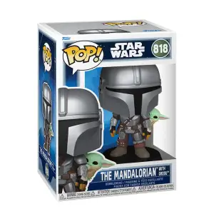 Ігрова фігурка FUNKO POP! серії "Мандалорець" - МАНДАЛОРЕЦЬ З ҐРОҐУ НА СПИНІ (90443)