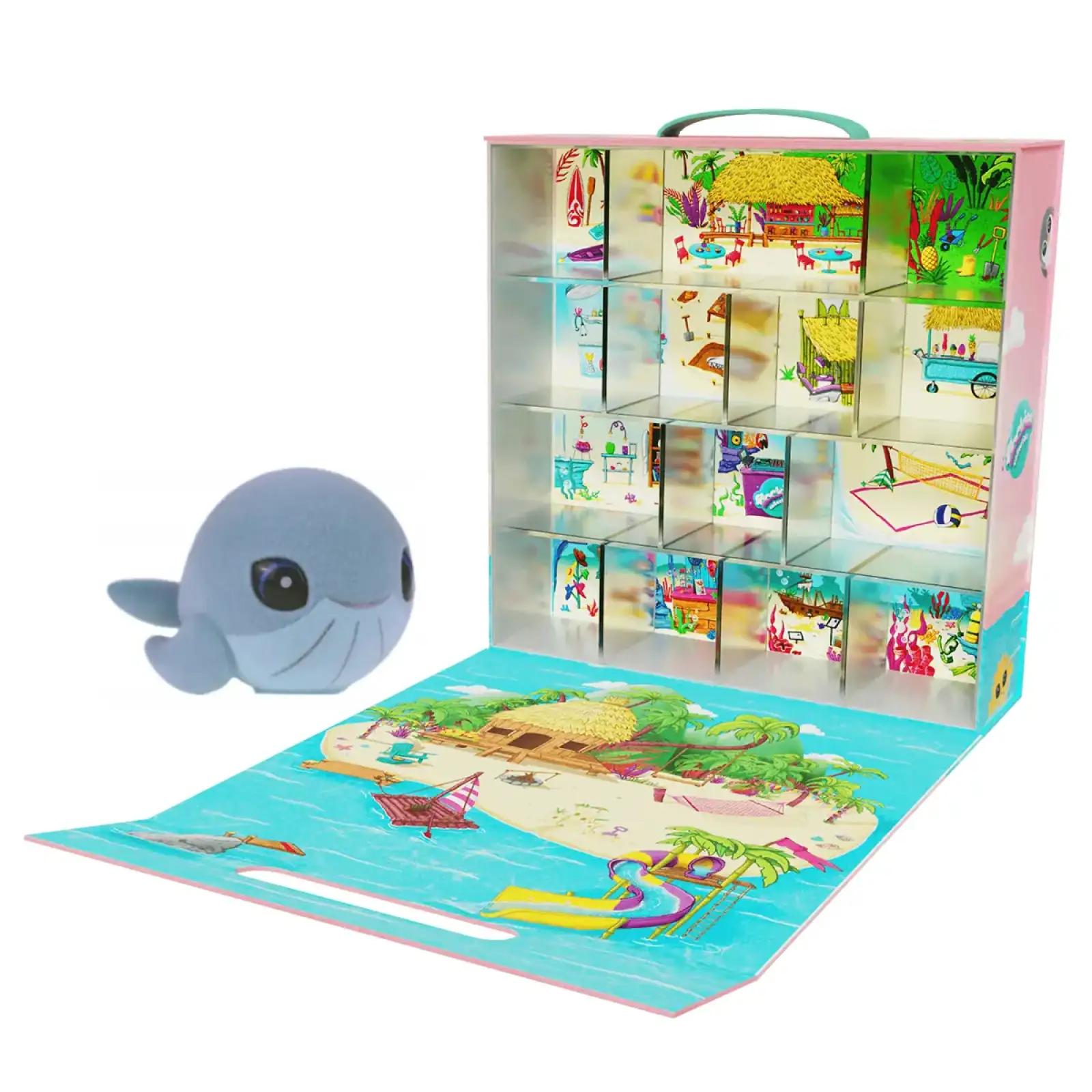Игровой коллекционный набор FLOCKIES - ТРОПИЧЕСКИЙ ОСТРОВ (домик, эксклюзивная фигурка) (FLO0415)