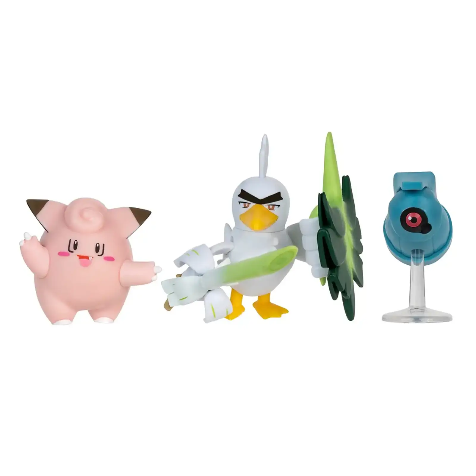 Набір ігрових фігурок POKEMON W18 - КЛЕФЕЙРІ, БЕЛДУМ, СІРФЕТЧ'Д (PKW3057)