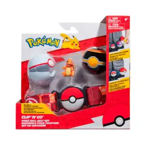 Игровой набор POKEMON W14 - ПОЯС С ПОКЕБОЛАМИ ЧАРМАНДЕР (пояс, 2 покебола, игровая фигурка) (PKW3163)