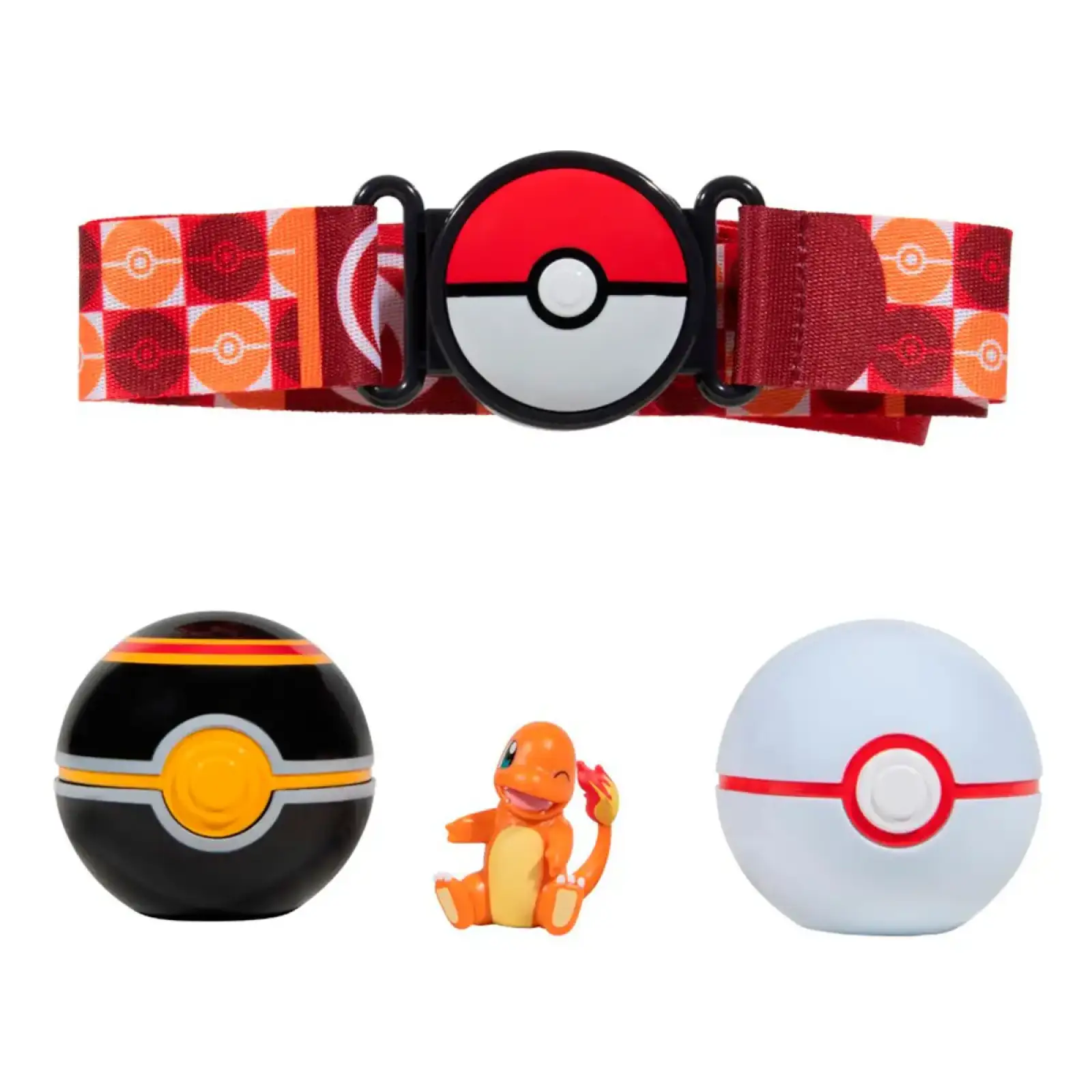 Игровой набор POKEMON W14 - ПОЯС С ПОКЕБОЛАМИ ЧАРМАНДЕР (пояс, 2 покебола, игровая фигурка) (PKW3163)