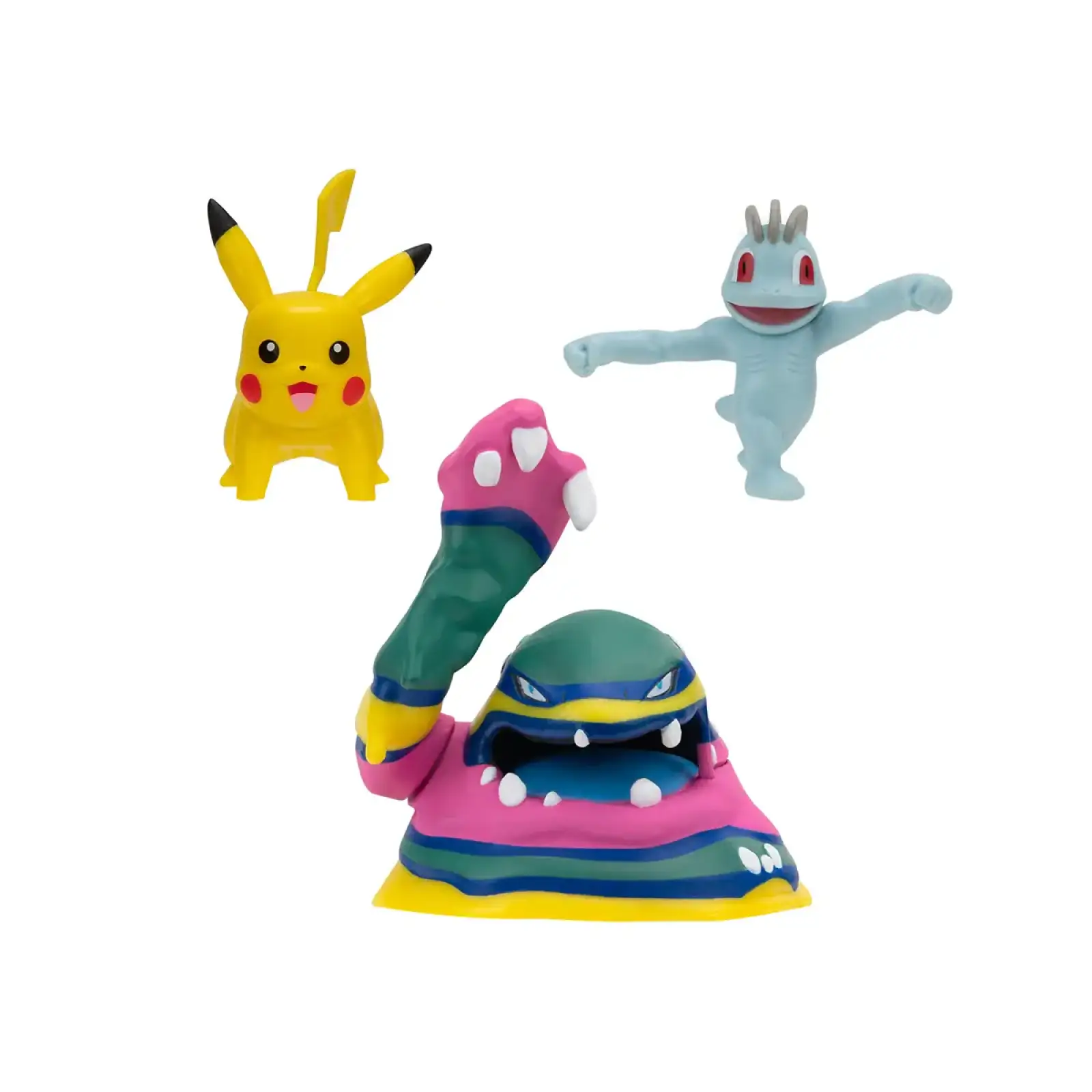 Набір ігрових фігурок POKEMON W19 - МАЧОП, ПІКАЧУ, АЛОЛА МАК (PKW3597)