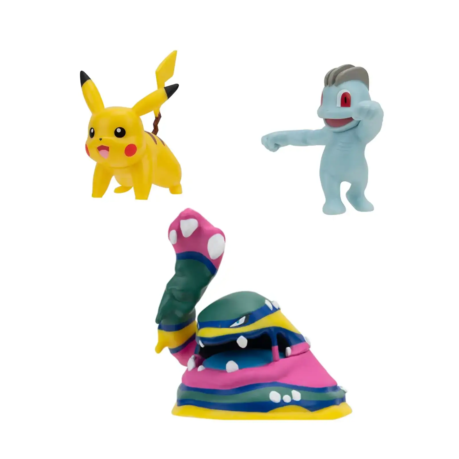 Набір ігрових фігурок POKEMON W19 - МАЧОП, ПІКАЧУ, АЛОЛА МАК (PKW3597)