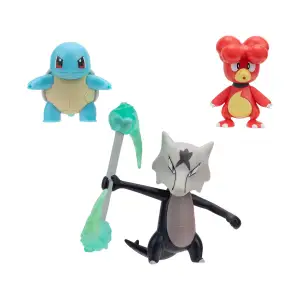 Набір ігрових фігурок POKEMON W19 - МАГБІ, СКВІРТЛ, АЛОЛА МАРОВАК (PKW3600)