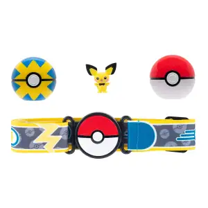 Игровой набор POKEMON W15 - ПОЯС С ПОКЕБОЛАМИ ПИЧУ (пояс, 2 покебола, игровая фигурка) (PKW3643)