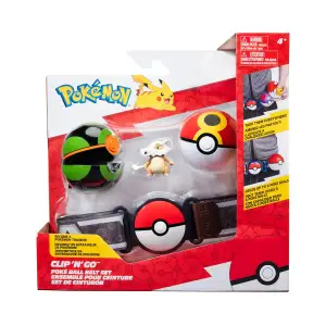 Игровой набор POKEMON W15 - ПОЯС С ПОКЕБОЛАМИ КУБОН (пояс, 2 покебола, игровая фигурка) (PKW3644)