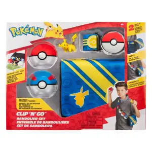 Ігровий набір POKEMON W5 - СПОРЯДЖЕННЯ ТРЕНЕРА ПІКАЧУ (2 покеболи, пояс, фігурка, сумка для м'ячів) (PKW3649)