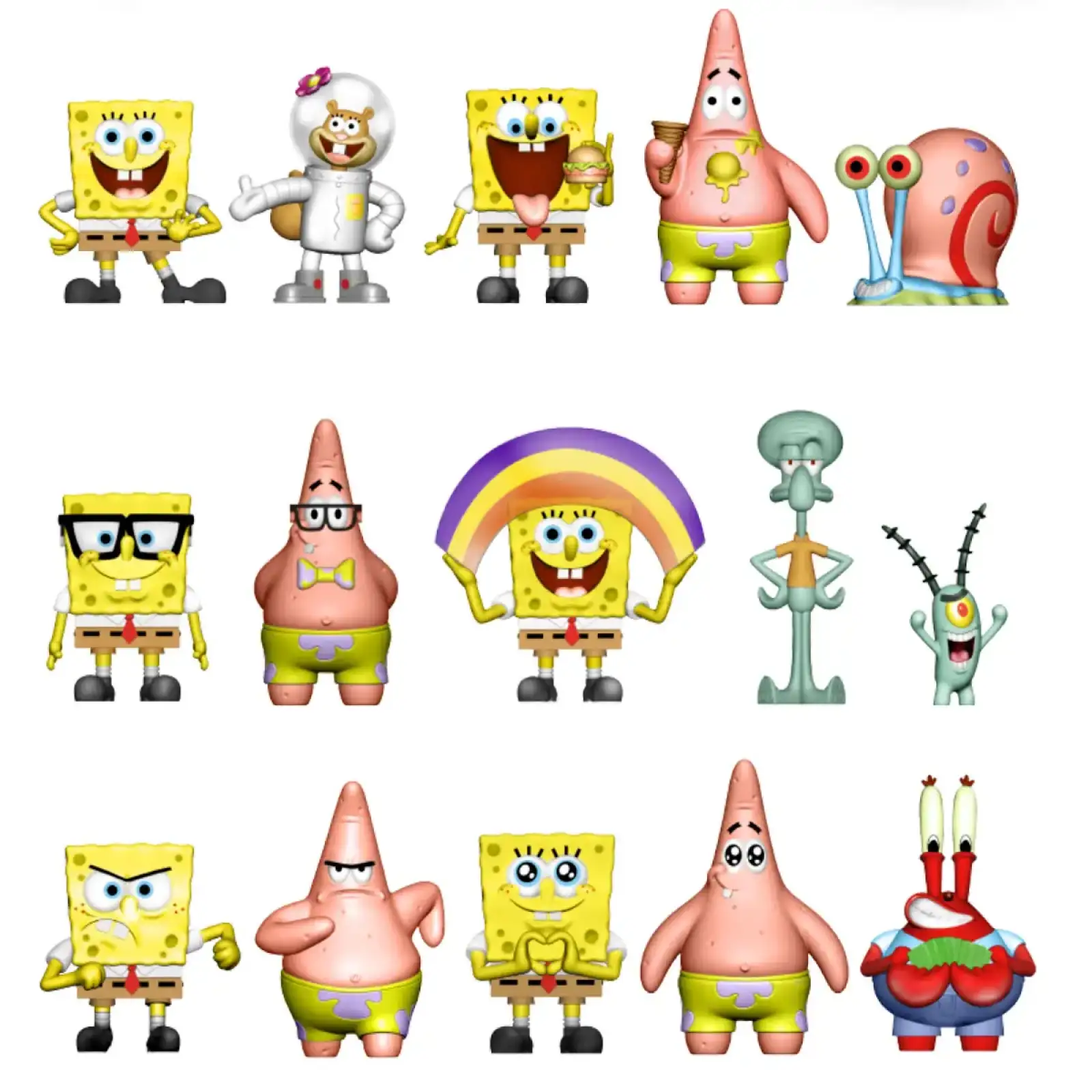 Колекційна фігурка-сюрприз SPONGEBOB - ГУБКА БОБ (у дисп., в ас.) (SB3D-2025)